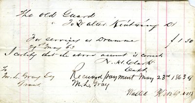 For Services as Drummer by N. H. Clark
